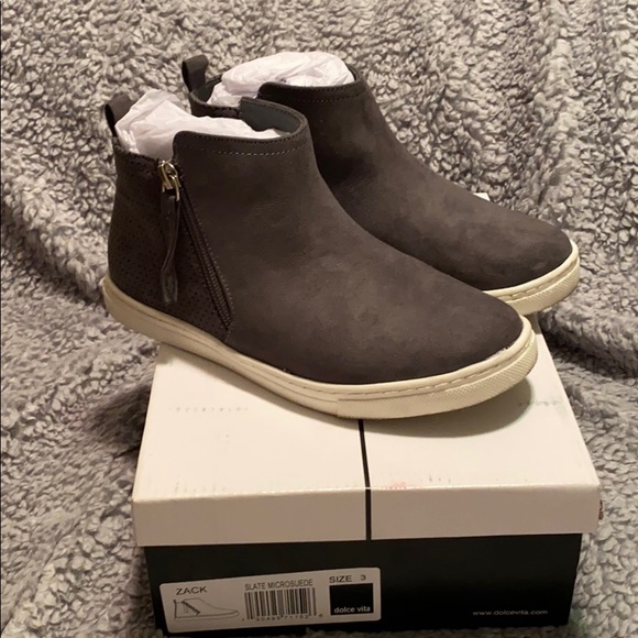 Dolce Vita Other - Dolce Vita Kids Zack Microsuede Shoes Slate Gray 3
